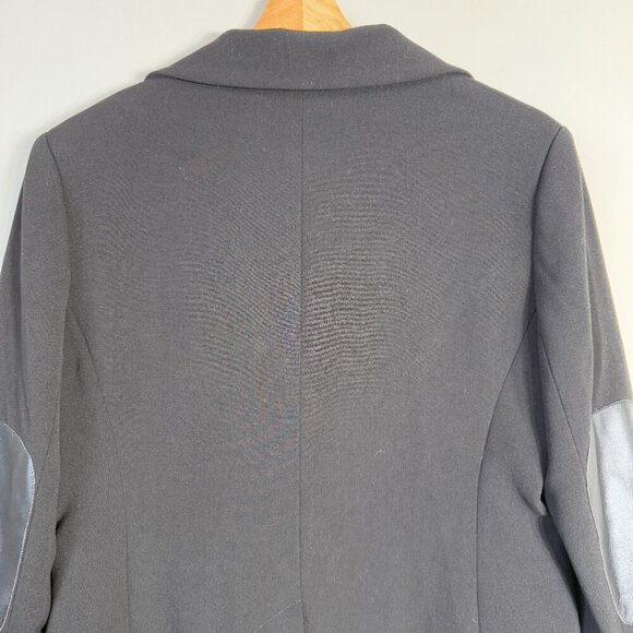 NWT Drew Midas Faux Leather Elbow Patch Blazer Jacket Women's Small Black Career - Picture 10 of 12